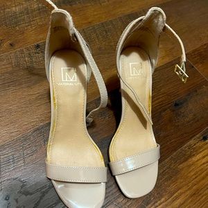Nude ankle strap heels size 6